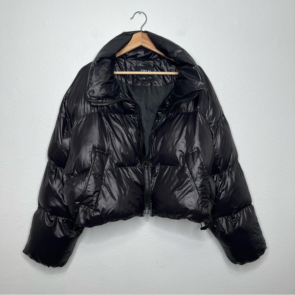 By Dyln Morris Puffer Jacket Cropped Slouchy Baggy Relaxed Fit in Black Medium - Picture 6 of 12